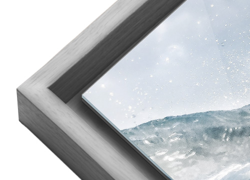 Wooden Shadowgap-frame Silver